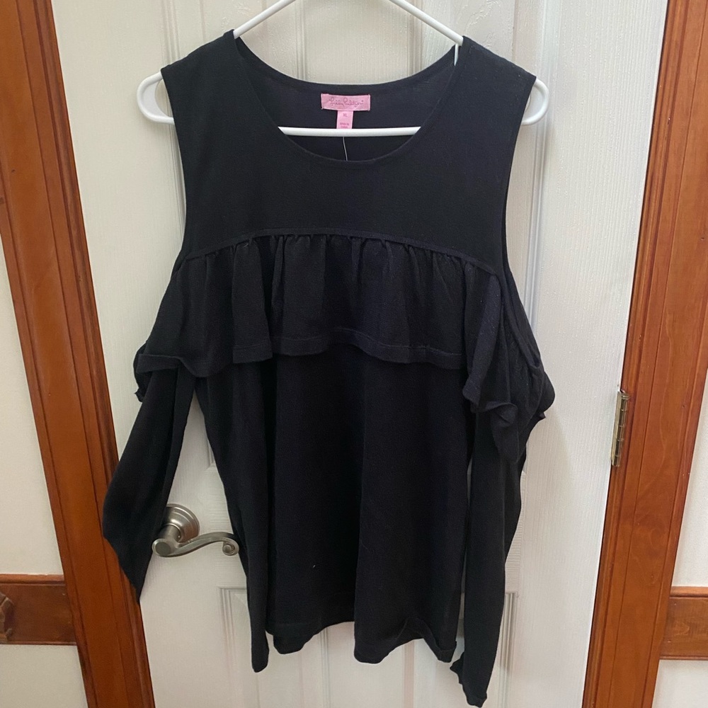 Lilly Pulitzer NWT SZ XL black sweater
